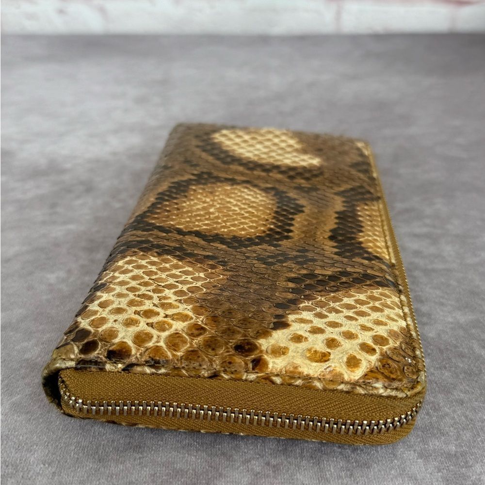 Gucci Python Embossed Tassel Zippy Wallet - image 4